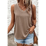 Ribbed V Neck Tank