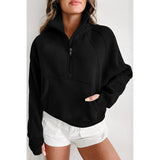 Zip Up Thumbhole Sleeve Sweatshirts