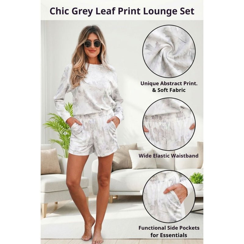 Pullover Top and Elastic Waist Casual Short Set