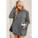 Mineral Wash Kangaroo Pocket Drawstring Pullover Hoodie
