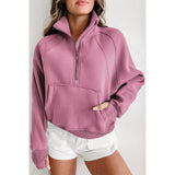 Zip Up Thumbhole Sleeve Sweatshirts