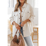 Flap Pocket Buttoned Shacket