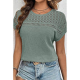 Waffle Short Sleeve Top