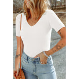 Knit Lightweight Short Sleeve Sweater