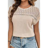 Waffle Short Sleeve Top