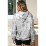 Gray Camo Oversized Sporty Hoodie