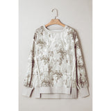 Leafy Camo Patchwork Baggy Slit