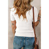 Knit Lightweight Short Sleeve Sweater