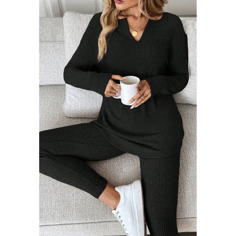 Long Sleeve Leggings Two Pieces Lounge Set
