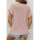 Waffle Short Sleeve Top