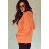 Mineral Wash Kangaroo Pocket Drawstring Pullover Hoodie