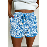 Lace up Contrast Trim Casual Shorts