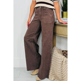 Retro Washed Patch Pocket Loose Jeans