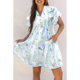 Edge Layered Short Sleeve Mini Dress