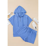 Short Sleeve Hoodie and Shorts Set