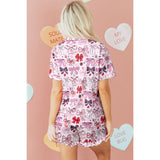 Ribbon Bows Printed 2pcs Short Pajama Set