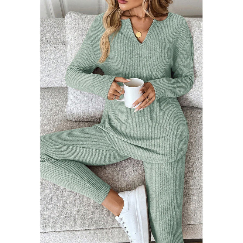 Long Sleeve Leggings Two Pieces Lounge Set