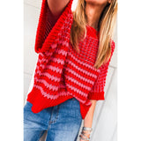 3/4 Draped Sleeve Slouchy Sweater