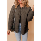 Button Quilted Puffer Jacket (Pre Order)