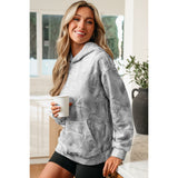Gray Camo Oversized Sporty Hoodie