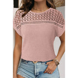 Waffle Short Sleeve Top