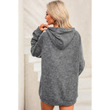 Mineral Wash Kangaroo Pocket Drawstring Pullover Hoodie