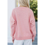 Love Script Graphic Baggy Sweater