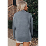 Knit Buttons Front Flap Pocket Casual Shacket